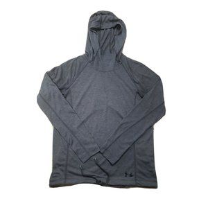 Under Armour Threadborne Loose Fit HeatGear Gray Hoodie Women's Small Stretch T